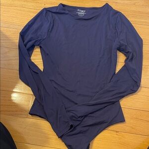 Women's Navy Long Sleeve Top